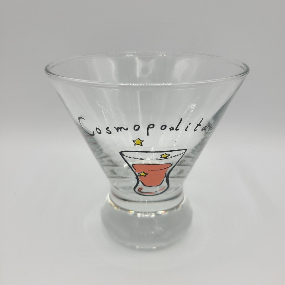 Pottery Barn Stemless Martini Glass Cosmopolitan Cocktail Glass